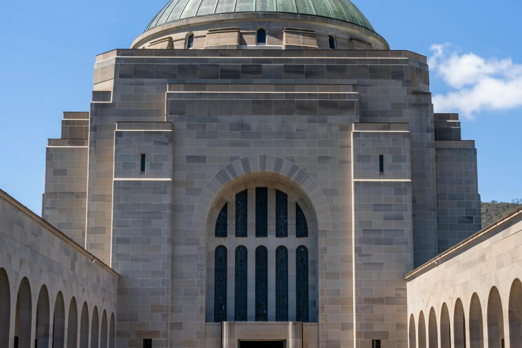 The Australian War Memorial in Canberra, illustrating a guide to Defence Force TPD and Invalidity claims under MSBS, ADF Cover and DFRDB